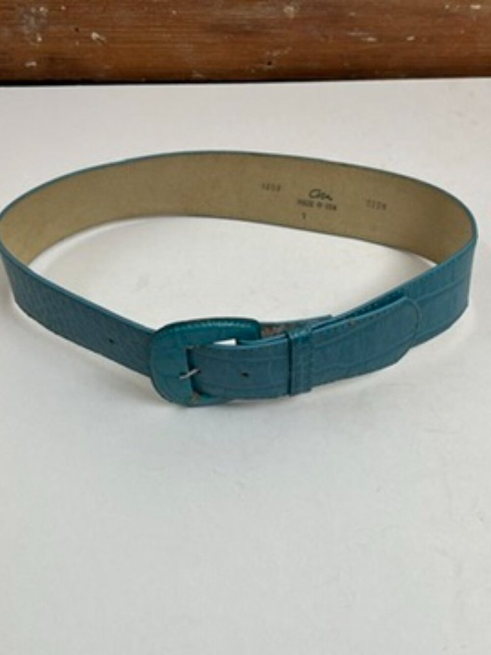 Vintage Circa Genuine Turquoise Alligator Belt